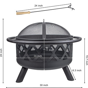Foshan moderno rectángulo occidental Sculls Fire Pit ecológico DIY estola Fogonero <span class=keywords><strong>chimenea</strong></span> sin humo Poker para uso en Patio - Product Image 2