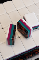 Tuiles de Mahjong en Acrylique de Luxe Modernes en Gros, Motif Animal, Face Inversée Colorée, Superposées, Résistantes à l'Eau, Écologiques, pour le Divertissement