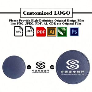 Sous-verres ronds en cuir PU populaires pour la vente en gros, personnalisables, vierges, pour hôtels, restaurants, promotionnels, cadeaux d'affaires, gravables au laser - Product Image 2