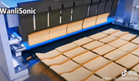 Machine à découper automatique à ultrasons à haut rendement Wanlisonic pour la pâte, les gâteaux au fromage et le pain