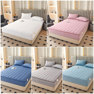 Lenzuolo con Angoli Trapuntato a Quadri Grandi, Completamente Avvolgente, con Cerniera, Spesso, Antiscivolo, Impermeabile, <span class=keywords><strong>Per</strong></span> Tutte le Stagioni, Lavabile in Lavatrice - Product Image 6