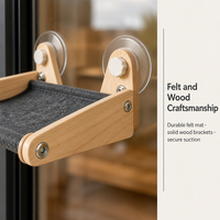 Lit pour chat moderne et luxueux avec cadre en bois pour une utilisation en extérieur, lit pour chat, chaise longue pour chat, lit pour chat en bois, lit pour chat de fenêtre