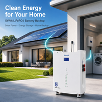 Batterie LiFePO4 Solard 51.2V 100Ah 5kWh pour système d'énergie domestique, haute efficacité, performances fiables, système de secours solaire, connectable en série, CAN