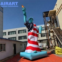 Statue de la Liberté gonflable sur mesure, décoration patriotique personnalisée pour usage commercial extérieur