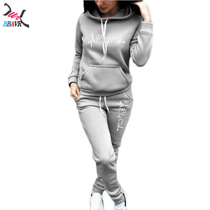 Conjunto de Sudadera con Capucha y Pantalones Deportivos de Felpa para Mujer, Manga Larga, Talla Grande, Dos Piezas - Product Image 6
