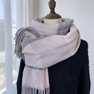 Mới Mùa Thu Và Mùa Đông Sọc Khăn Đa Năng Rắn Màu Sắc Ngọt Ngào Cashmere Ấm Khăn Choàng Khăn Quàng Cổ Cho Phụ Nữ - Product Image 5