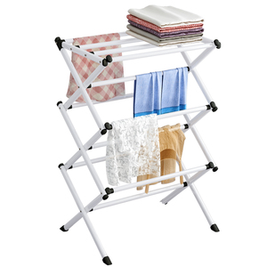 Cintre de séchage pliable en plastique, pivotant à 360 degrés pour vêtements, permettant de gagner de l'espace, support de séchage pliable - Product Image 2
