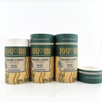 Encre de soja recyclable 18g 30g 50g carton Push up papier Tube cylindre déodorant bâton baume à lèvres emballage