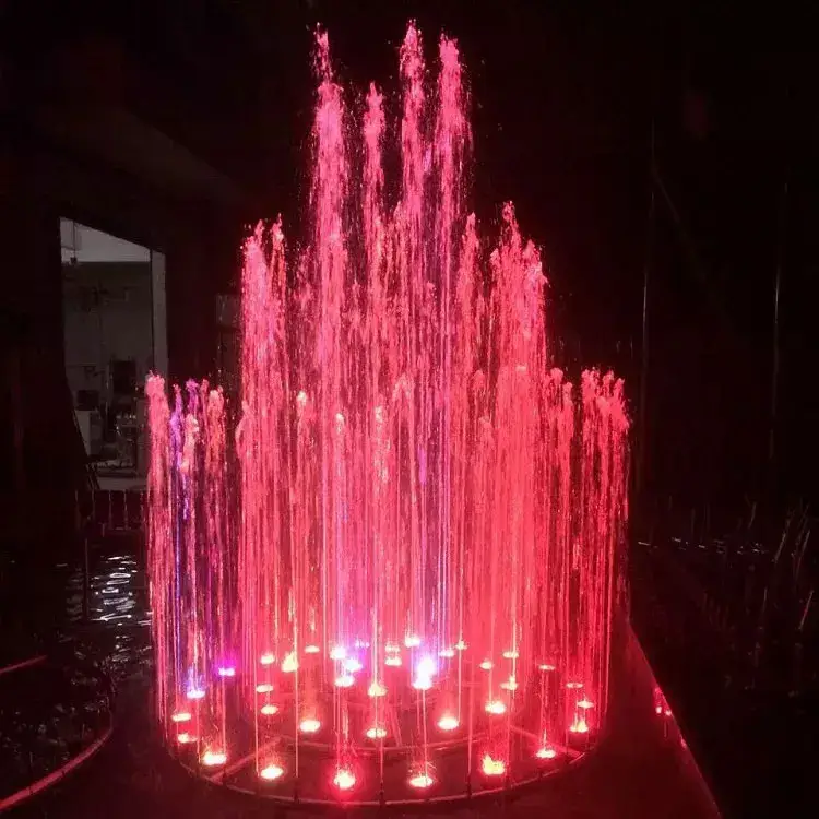 Prezzo economico accessori per progetti giardino esterno RGB Led Light Floating Music Dance Garden Fountain per Hotel