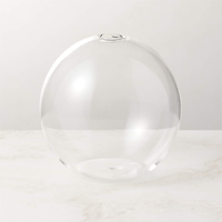 Vase à bulles d'orbe de sphère de verre de globe de fond plat clair soufflé à la main avec le bouchon de silicone pour l'affichage liquide de plante ou de sable