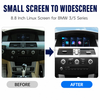 Écran tactile stéréo 8,8 pouces Plug and Play pour BMW E60 E90, système Linux, CarPlay sans fil, Android Auto, autoradio
