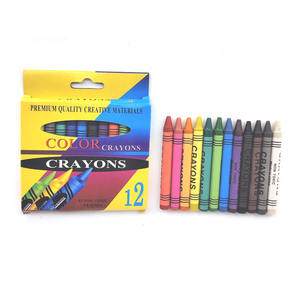 艺术用品12色迷你蜡笔套装无毒圆形彩色儿童蜡笔带定制标志 - Product Image 1