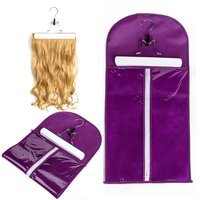 Sacs de rangement d'extension colorés personnalisés Sac de rangement pour perruques Accessoires pour perruques transparents non tissés
