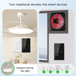 Interruptor Inteligente WiFi BLE LangYeao para Ventilador y Luz, Estándar Estadounidense, 1/2 Gang, 600W, Panel de Vidrio Templado, Compatible con Tuya, Alexa y <span class=keywords><strong>Google</strong></span> <span class=keywords><strong>Home</strong></span> - Product Image 5