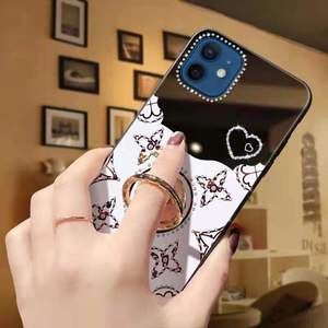 Funda de teléfono móvil de lujo con espejo de diamante para Iphone, 11, 12, 13, con soporte de anillo, gran oferta - Product Image 3