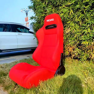 Высококачественные оптовые гоночные сиденья RE03 на заказ, универсальные гоночные кресла, сине-красные гоночные ковшеобразные сиденья из стекловолокна - Product Image 2