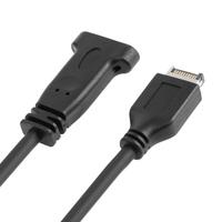 USB 3.1 Typ C Buchse auf Typ E Stecker Verlängerungskabel Frontplattenmontage Motherboard-Header Geflecht Computer/Kamera Lagerware