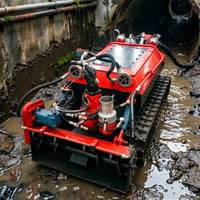 Robot de dragage automoteur sans pilote avec module agitateur pour le traitement des boues épaisses dans les bassins d'épuration