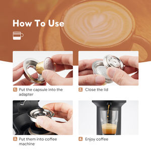 Convertisseur de <span class=keywords><strong>capsules</strong></span> de café <span class=keywords><strong>Nespresso</strong></span> réutilisable <span class=keywords><strong>pour</strong></span> machine Vertuoline capsule <span class=keywords><strong>Nespresso</strong></span> en acier inoxydable - Product Image 6
