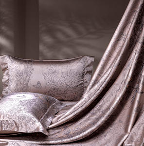 Sarung bantal mewah 100% katun jacquard, set seprai ukuran king queen, sarung bantal ungu - Product Image 4