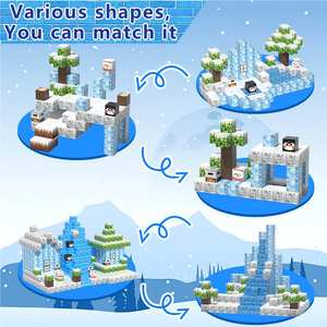 145ピース 氷と雪の世界テーマ マグネットブロックセット - DIY磁気ビルディングブロック 知育玩具・ギフト EN71、CE、CPC認証取得済み - Product Image 3