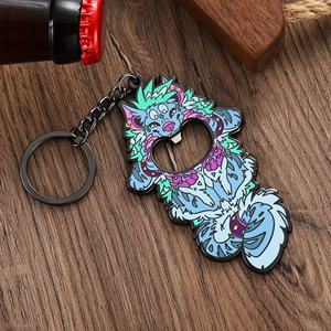 Porte-clés décapsuleur magnétique en alliage de zinc, design créatif, dessin animé, anime, vente en gros personnalisée - Product Image 3