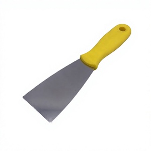 Stainless Steel Putty Knife Plastic Handle 0.7mm Thick Mirror Finish Scraper / Cleaner Tool for Paint, Putty & <b>Adhesive</b> Removal - Product Image 3