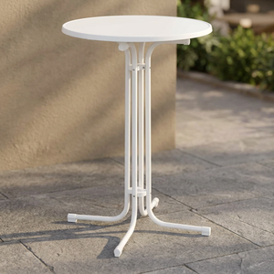 Foldable Stainless Steel <b>Outdoor</b> Furniture Bistro <b>Table</b> Multiple Sizes Detachable <b>Round</b> Patio -<b>Table</b> Balcony Garden Contemporary - Product Image 4