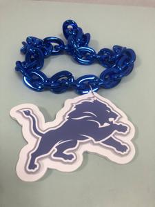 Kalung liontin lampu NEON 3D EVA, perhiasan kipas sepak bola Detroit Lion, Hari permainan Ulang Tahun natal untuk pria wanita dan anak-anak - Product Image 4