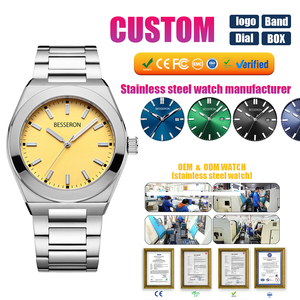 Montres de sport pour hommes en quartz japonais avec logo personnalisé, cadran OEM, acier inoxydable, résistantes à l'eau, mode, affaires, Montre Homme, vente en gros - Product Image 1