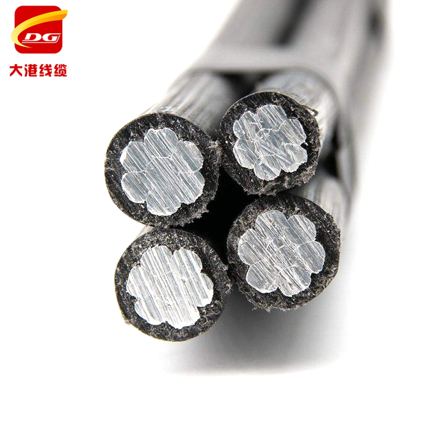 Low Voltage Power Cables 4AWG 6AWG 2AWG Overhead XLPE 0.6/1kv #2 #5 #6 ABC Aluminum Cable Aerial Bundle Service Drop Wire IP68