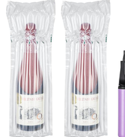 Sac gonflable antichoc en plastique pour protection de bouteille de vin de 7 cm de diamètre, coussin d'air, emballage à colonne d'air