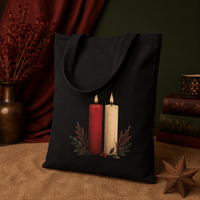 Sac en toile de coton pour Noël, best-seller, disponible en stock avec motifs personnalisés pour le stockage de marchandises de fin d'année
