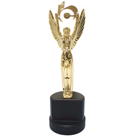 Trophées personnalisés en métal, bambou et bois, avec étoile brillante, plaqués or/argent/bronze, mini-trophées amusants pour la vente en gros