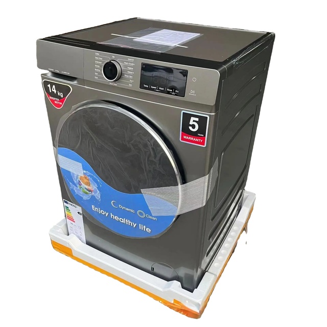 14kg Large Capacity Washer Dryer Combo, Fully Automatic Front-Loading Household Stainless Steel Drum Washing Machine