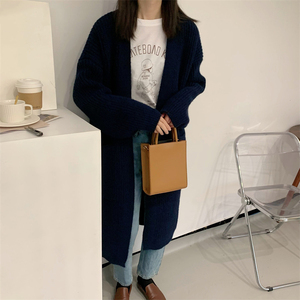 Yibaoli Factory Supply Coarse <strong>Line</strong> <strong>Long</strong> Knit <strong>Cardigan</strong> Women New Autumn and Winter Lazy Wind Loose Big Pockets With Sweater Coat - Product Image 6
