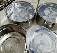 Boîte à lunch Bento multicouche ronde en acier inoxydable 304 de haute qualité pour récipient alimentaire