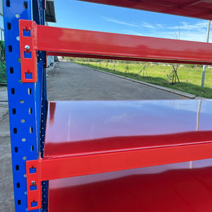 Estantería de metal de <span class=keywords><strong>4</strong></span> niveles personalizada, estantería de larga duración, estantería de almacenamiento, estantes de acero - Product Image 4