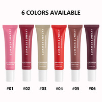 Gloss à lèvres multicolores en marque privée avec 6 couleurs vibrantes, sans cruauté, hydratant et brillant pour le soin des lèvres