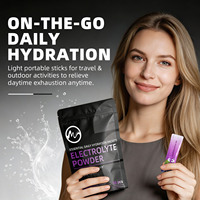 Poudre d'électrolytes sans sucre en sachets, mélange de boissons hydratantes avec vitamines B, calcium, zinc, marque privée, supplément nutritionnel sportif cétogène