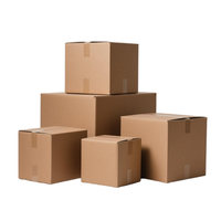 Fábrica de materiales reciclados ecológicos personalizados 50*40*40 cajas de envío plegables de cartón corrugado laminación brillante cuadrada