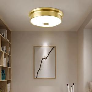 Lámpara de Techo LED de Cobre, Estilo Chino Moderno para Dormitorios, Comedores, Pasillos, Entradas, Balcones de Cristal - Product Image 1