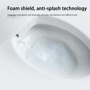 WC intelligent moderne haut de gamme en céramique à double chasse, télécommandé, cuvette allongée, fixation au sol, articles sanitaires intelligents - Product Image 4