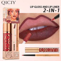 Gloss et crayon à lèvres 2-en-1 liquide mat aux herbes, personnalisable avec votre logo, résistant à l'eau, haute pigmentation, longue tenue, effet tatouage peel-off