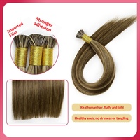 Ekstensi Rambut Nano Tip Remy I-TIP Henan Berkualitas Tinggi Grosir, 100% Rambut Asli Dapat Di-Perm