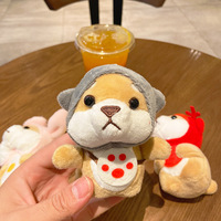 Corgi porte-clés en peluche animaux en peluche Corgi poupée jouet porte-clés sac à dos sac ornements pour les filles