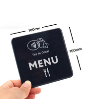 Autocollant de table NFC en acrylique avec logo personnalisé, menu numérique intelligent, étiquette adhésive pour restaurant, café, commande sans contact, plaque imperméable