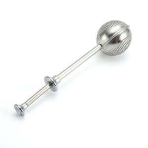 Chuyên nghiệp đẩy xử lý bóng hình dạng thép không gỉ trà lọc trà Infuser cho pha trà lá lỏng lẻo - Product Image 2