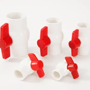 공장 뜨거운 판매 1/2 인치 3/4 인치 관개 스레드 압축 플라스틱 볼 밸브 UPVC PVC 밸브