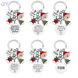 QY Custom Metal Christmas Keychain Enamel Santa <b>Key</b> <b>Ring</b> Personalized Holiday Gift <b>Bag</b> Charm - Product Image 3